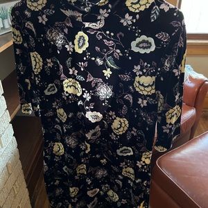 Patterned Velvet Dress